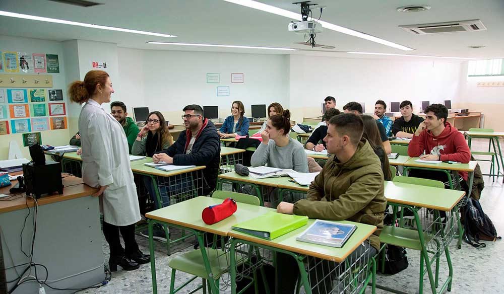 Aula del centro FP Rumasa en Jerez de la Frontera.